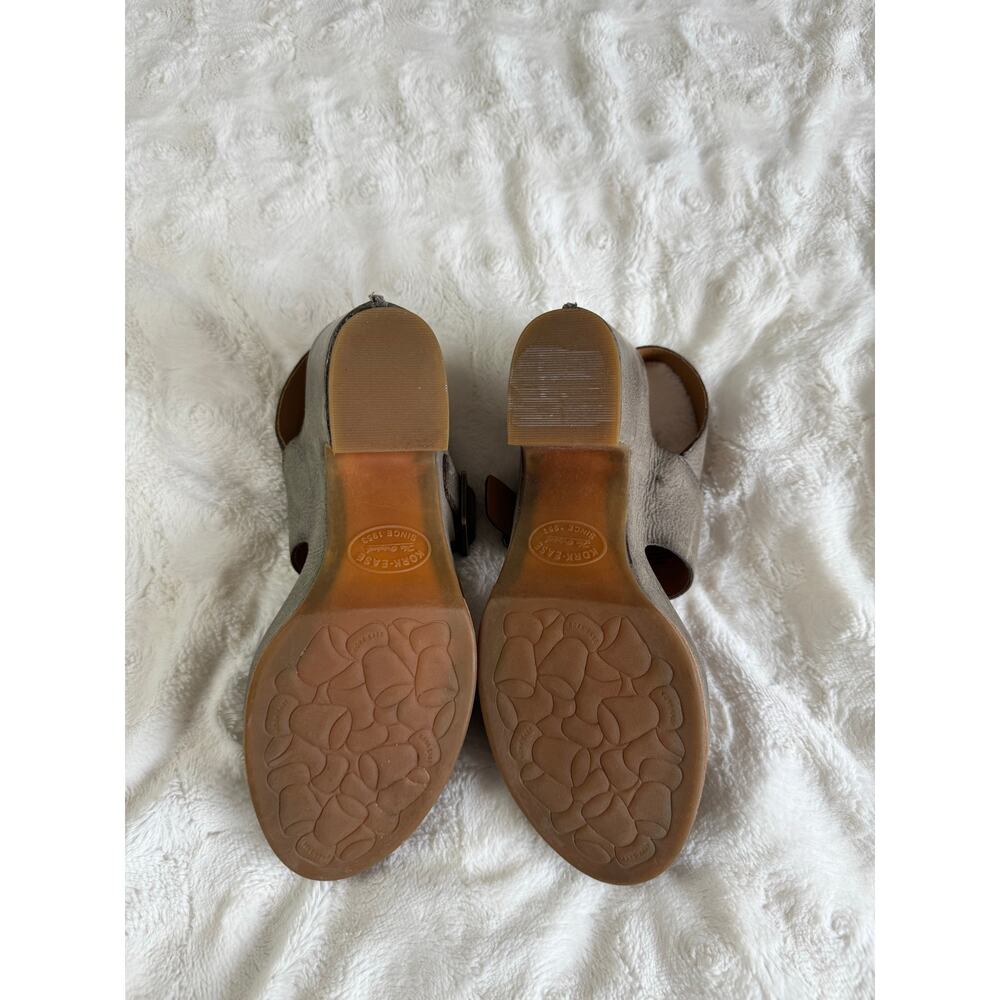 Kork-Ease San Carlos Leather Heeled Sandals Taupe Chunky Heel Boho Comfort - Picture 8 of 9